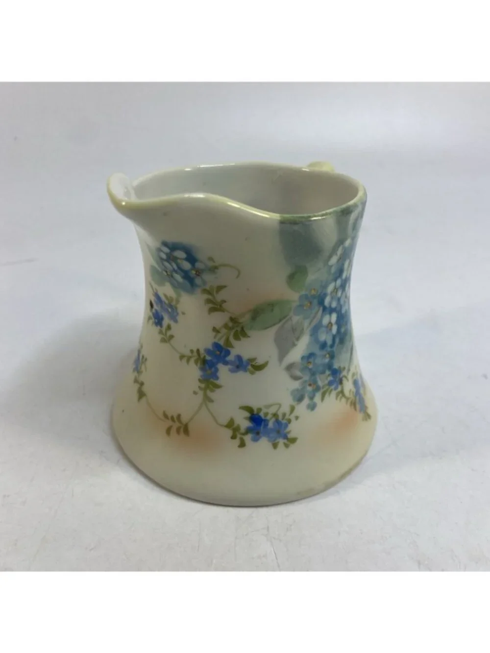 Antique  Nippon Hand Painted Porcelain  Floral Creamer Gold Trim  TE-OK Japan